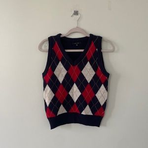 Checkered sweater vest
